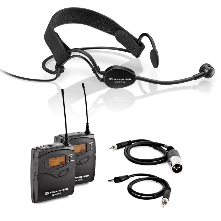 Kit Headset Sennheiser ME 3-II + Emissor Wireless Sennheiser