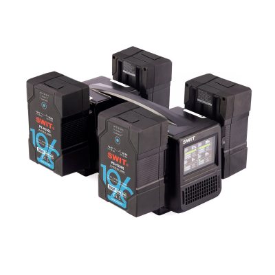 SWIT V-Mount 4-Channel Charger + 4x 196Wh Batteries