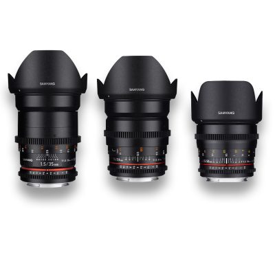 Kit 3x Cine Primes Samyang MFT Lenses