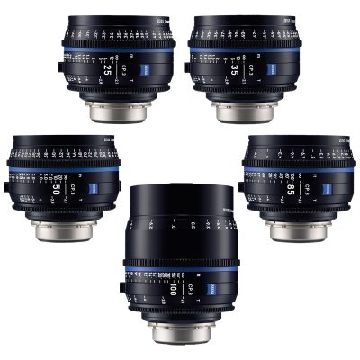 Kit 5x ZEISS CP.3 (25/35/50/85/100mm) T2.1 — PL/EF
