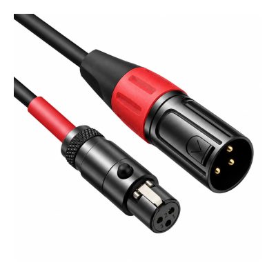 Mini XLR Female (TA3F) to XLR Male Cable, 30cm - 3